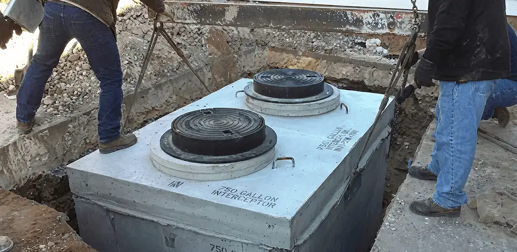 Grease trap installation for a commercial property drainage system in Tucson, AZ