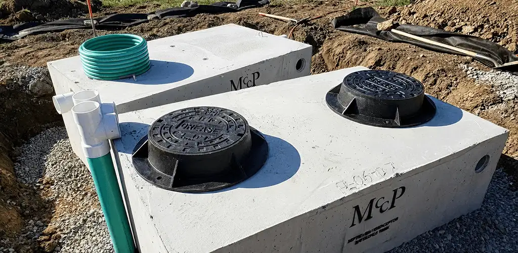 Grease trap installation unit set in place for drainage protection in Tucson, AZ